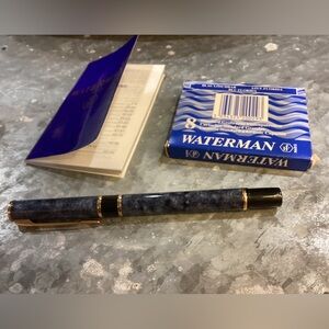 Waterman Blue Marble Fountain Pen